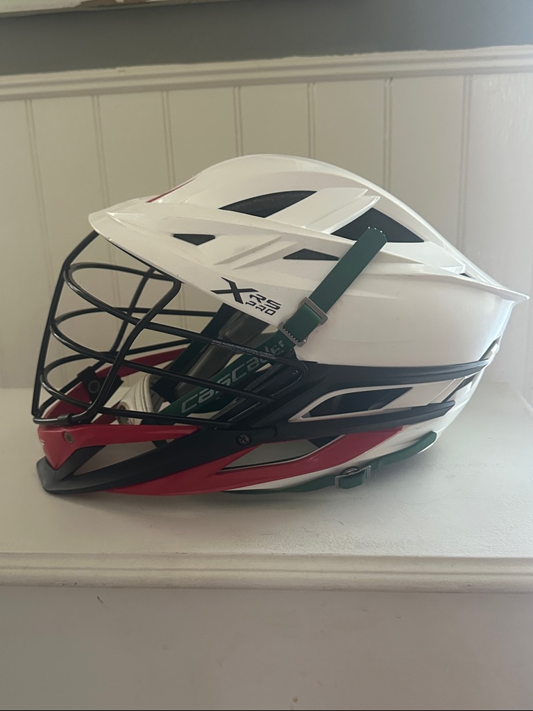 Cascade Xrs Pro Lacrosse Helmet In White, Black, Red, Green